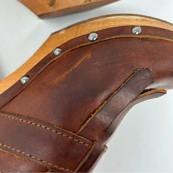 Madewell 1937 Leather Fringe Kiltie Clogs Size 7 - Picture 4 of 10